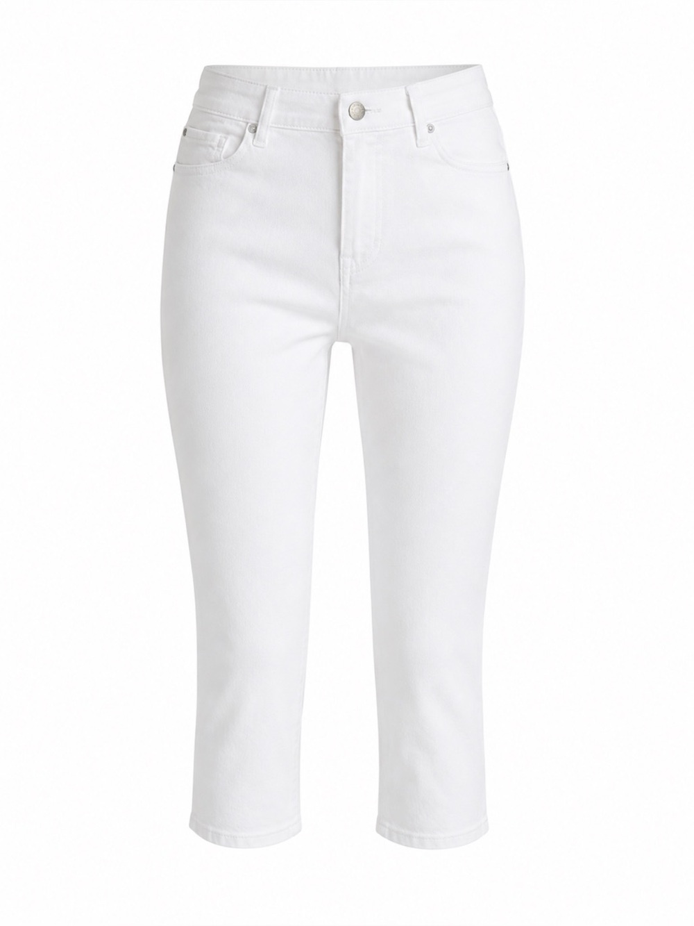 Chico’s So Slimming Girlfriend Crop Pants Size 2.5 White Denim Cropped